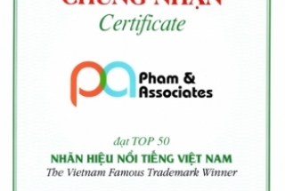 Nhãn hiệu “Pham & Associates, hình” được bình chọn là Nhãn hiệu nổi tiếng Việt Nam 2018.